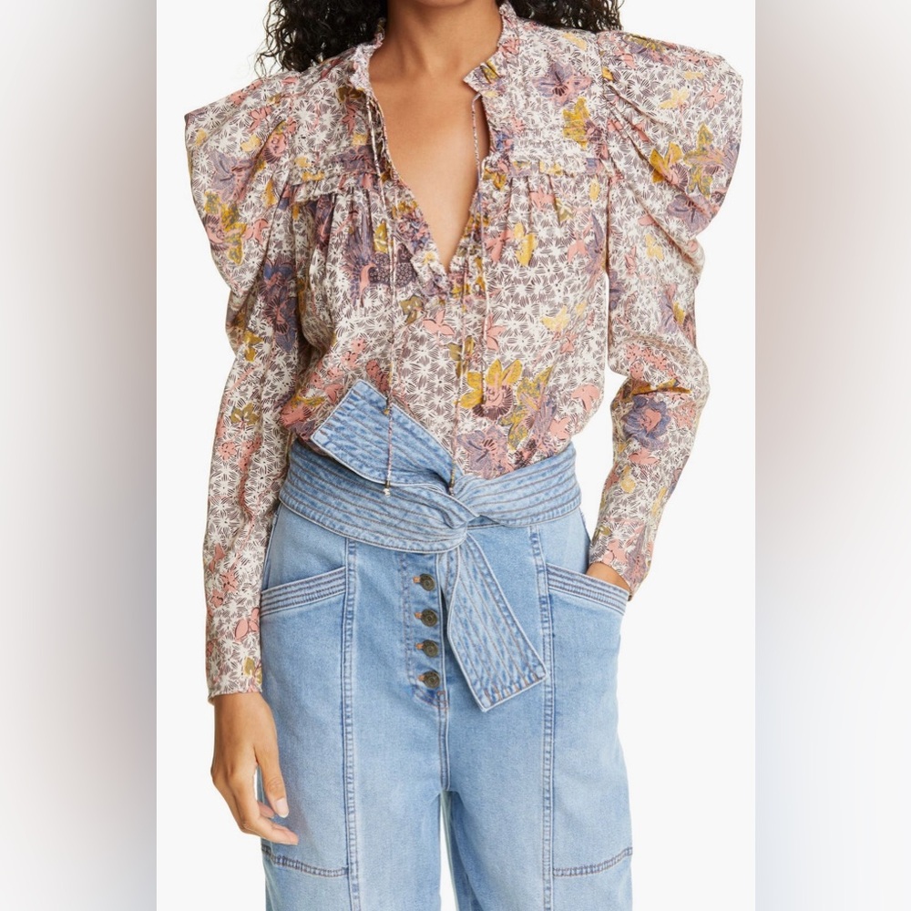 Ulla Johnson Remy Puff Sleeve Blouse Size: 6